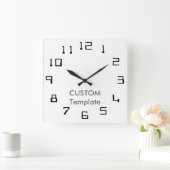 カスタムで大きい10.75"正方形の柱時計軌道II スクエア壁時計 (ホーム)