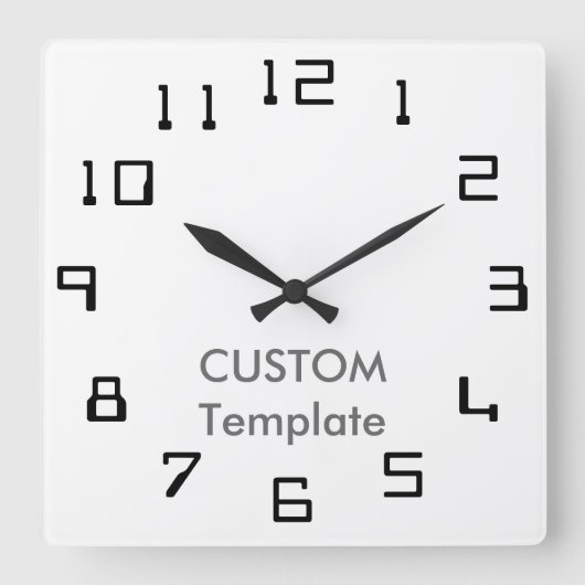 カスタムで大きい10.75"正方形の柱時計軌道II スクエア壁時計 (正面)