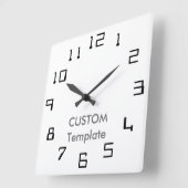 カスタムで大きい10.75"正方形の柱時計軌道II スクエア壁時計 (傾斜)