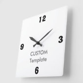 カスタムで大きい10.75"正方形の柱時計、アドリブのフォント スクエア壁時計 (傾斜)