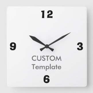 カスタムで大きい10.75"正方形の柱時計、アドリブのフォント スクエア壁時計