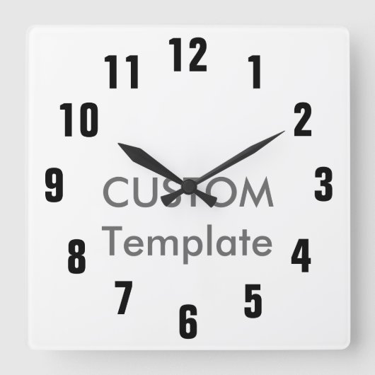 カスタムで大きい10.75"紀元前の正方形の柱時計のフォリオ スクエア壁時計 (正面)