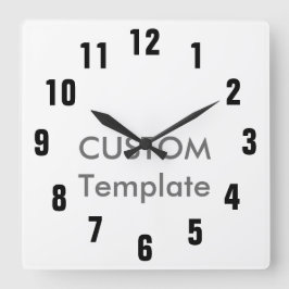 カスタムで大きい10.75"紀元前の正方形の柱時計のフォリオ スクエア壁時計