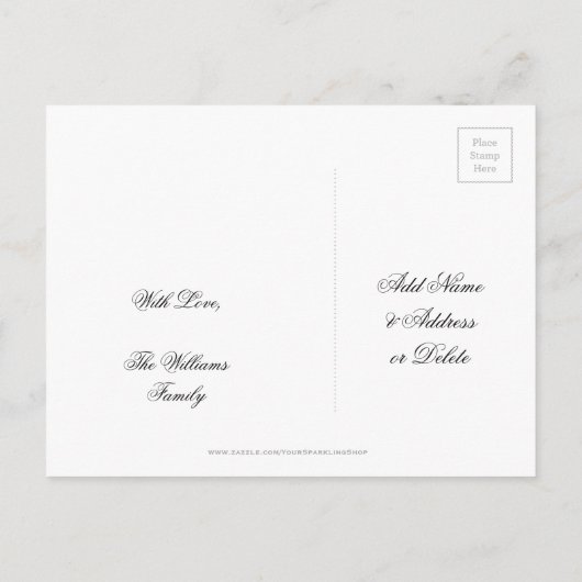 カスタムで幸せなハヌカーの(ユダヤ教)メノラーの蝋燭 インビテーションポストカード (裏面)