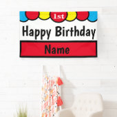 カスタムで幸せな第1誕生日 横断幕 (インサイチュ)