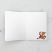 カスタムで幸せな記念日カード、かわいい愛カード カード (内部)