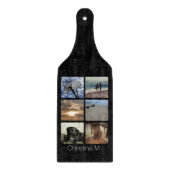 カスタムで数々のな写真のモザイク写真のコラージュ カッティングボード (正面)