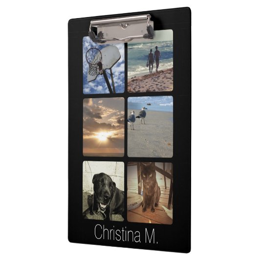 カスタムで数々のな写真のモザイク写真のコラージュ クリップボード (左)