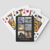 カスタムで数々のな写真のモザイク写真のコラージュ トランプ (裏面)