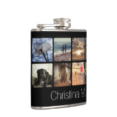 カスタムで数々のな写真のモザイク写真のコラージュ フラスク (右)