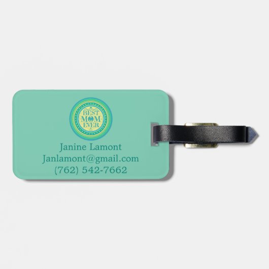 カスタムで最も最高のなお母さんの母の日の荷物のラベル ラゲッジタグ (裏面横)