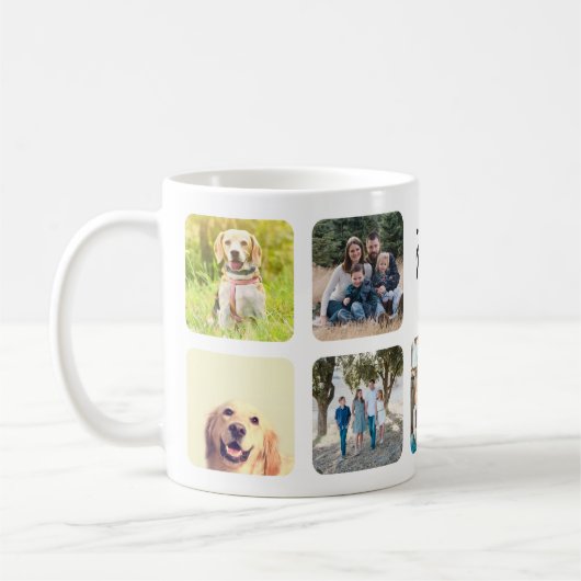 カスタムで最も最高のなお母さんはパーソナライズな写真のコラージュを加えます コーヒーマグカップ (左)