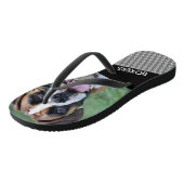 カスタムで派手な子鹿のボクサーかわいい犬のビーチサンダル ビーチサンダル (アングル)