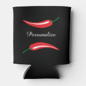 カスタムで熱く赤いチリペッパーのプルトップのクーラー 缶クーラー (正面)