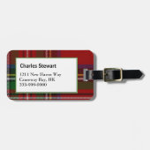 カスタムで王室のなステュワートのタータンチェック格子縞の荷物のラベル ラゲッジタグ (正面横)