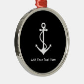 カスタムで白いいかりはあなた自身の文字を加えます メタルオーナメント (右)