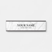 カスタムで白い大理石の石造りのぶら下がったな机の名札 サインプレート (正面)