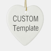 カスタムで白い陶磁器のハートのクリスマスツリーのオーナメント セラミックオーナメント (右)