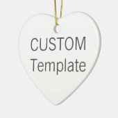 カスタムで白い陶磁器のハートのクリスマスツリーのオーナメント セラミックオーナメント (左)