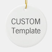 カスタムで白い陶磁器の円形のクリスマスツリーのオーナメント セラミックオーナメント (正面)