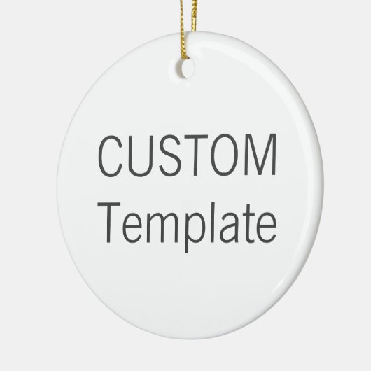 カスタムで白い陶磁器の円形のクリスマスツリーのオーナメント セラミックオーナメント (左)