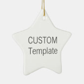 カスタムで白い陶磁器の星のクリスマスツリーのオーナメント セラミックオーナメント (右)