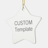 カスタムで白い陶磁器の星のクリスマスツリーのオーナメント セラミックオーナメント (左)