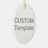 カスタムで白い陶磁器の楕円形のクリスマスツリーのオーナメント セラミックオーナメント (右)