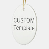 カスタムで白い陶磁器の楕円形のクリスマスツリーのオーナメント セラミックオーナメント (左)