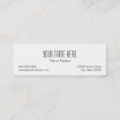 カスタムで真新しいモノグラムを持つ灰色のクローバー スキニー名刺 (裏面)
