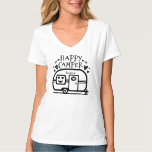 カスタムで素朴なキャンプのご機嫌な人RV Tシャツ
