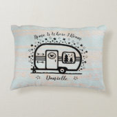 カスタムで素朴なキャンプのキャンピングカートレーラーRvのライフスタイル アクセントクッション (裏面)