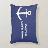 カスタムで航海のないかりの青及び白いアクセントの枕 アクセントクッション (正面(垂直))