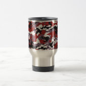 カスタムで赤い迷彩柄のステンレス鋼のタンブラー トラベルマグ (中央)