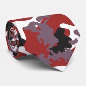 カスタムで赤い迷彩柄のタイ ネクタイ (ロール)