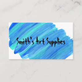 カスタムで青いペンキによって縞にされる芸術の供給の店 名刺