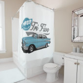 カスタムで青い三5 シャワーカーテン (インサイチュ)