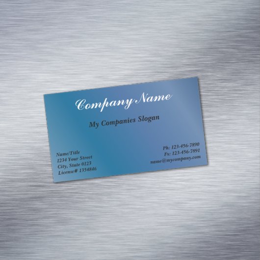 カスタムで青い勾配の磁気名刺 マグネット名刺 (インサイチュ)