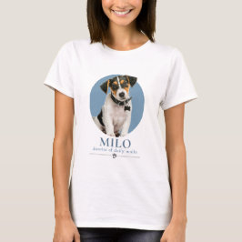 カスタムで面白い犬の写真と名前 Tシャツ