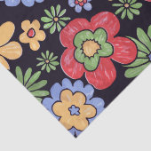 カスタムで鮮やかでカラフルな花模様のプリント 薄葉紙 (詳細)