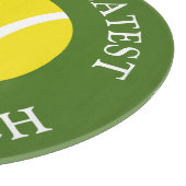 カスタムで黄色いテニス・ボールの誕生会のギフト カッティングボード (角)