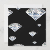 カスタムで黒いジュエリーのパーティの招待状 招待状 (裏面)