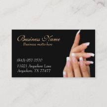 カスタムで黒いネイルサロンの名刺