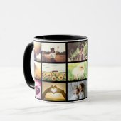 カスタムで黒い写真の格子 マグカップ (正面左)