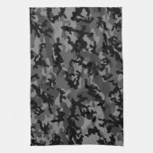 カスタムで黒い迷彩柄の台所タオル キッチンタオル (縦)