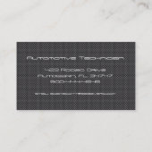 カスタムで黒く及び白いカーボン繊維 名刺 (裏面)