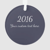 カスタムで/名前入りな写真のオーナメント- 2016年 オーナメント (裏面)