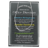 カスタムと可愛い退職看板 ミディアムペーパーバッグ (裏面)