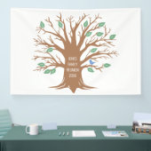 カスタムと鳥離れの家族の木 横断幕 (トレードショー)