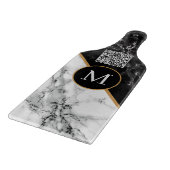 カスタムとQRコード大理石切削盤 カッティングボード (角)